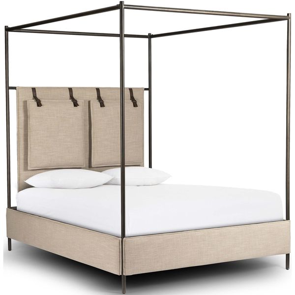 Silla comedor con brazos piel Ajani, canela