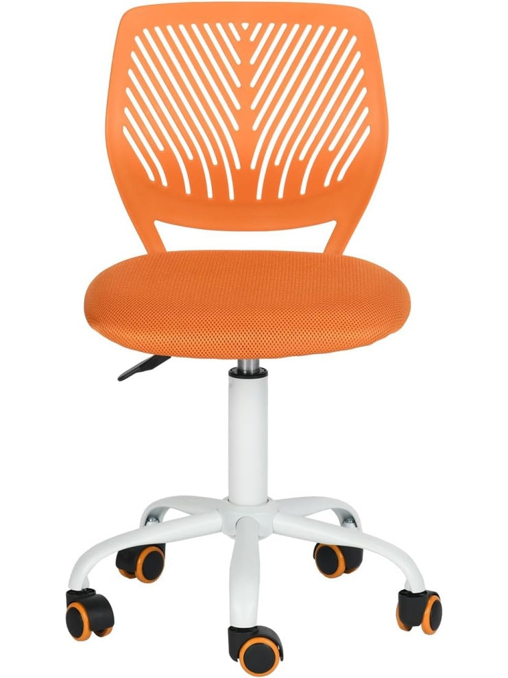 Silla de Escritorio Giratoria sin Reposabrazos con Altura Ajustable y Ruedas