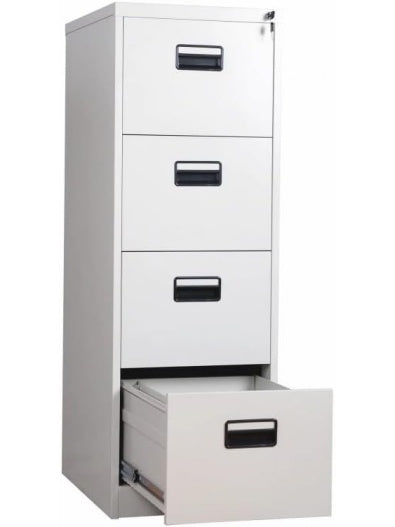 Archivador Metalico de Oficina con Cuatro Cajones para Clasificar Documentos y Material de Trabajo