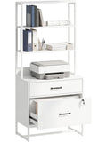 Mueble Auxiliar de Oficina con Cajones, Cerradura y Zona Superior para Impresora