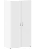 Armario Vertical de Archivo con Puertas y Compartimentos de Almacenamiento para Oficina Blanco