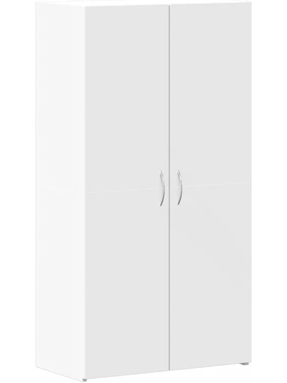 Armario Vertical de Archivo con Puertas y Compartimentos de Almacenamiento para Oficina Blanco