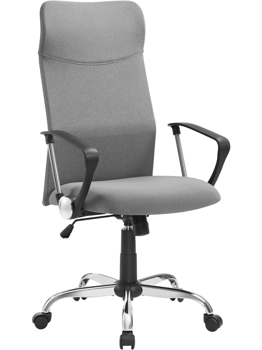 Silla Ergonomica de Oficina con Asiento Acolchado, Inclinacion Regulable y Base Giratoria
