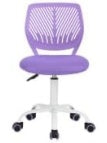 Silla Giratoria de Trabajo sin Brazos con Ajuste de Altura para Oficina y Estudio