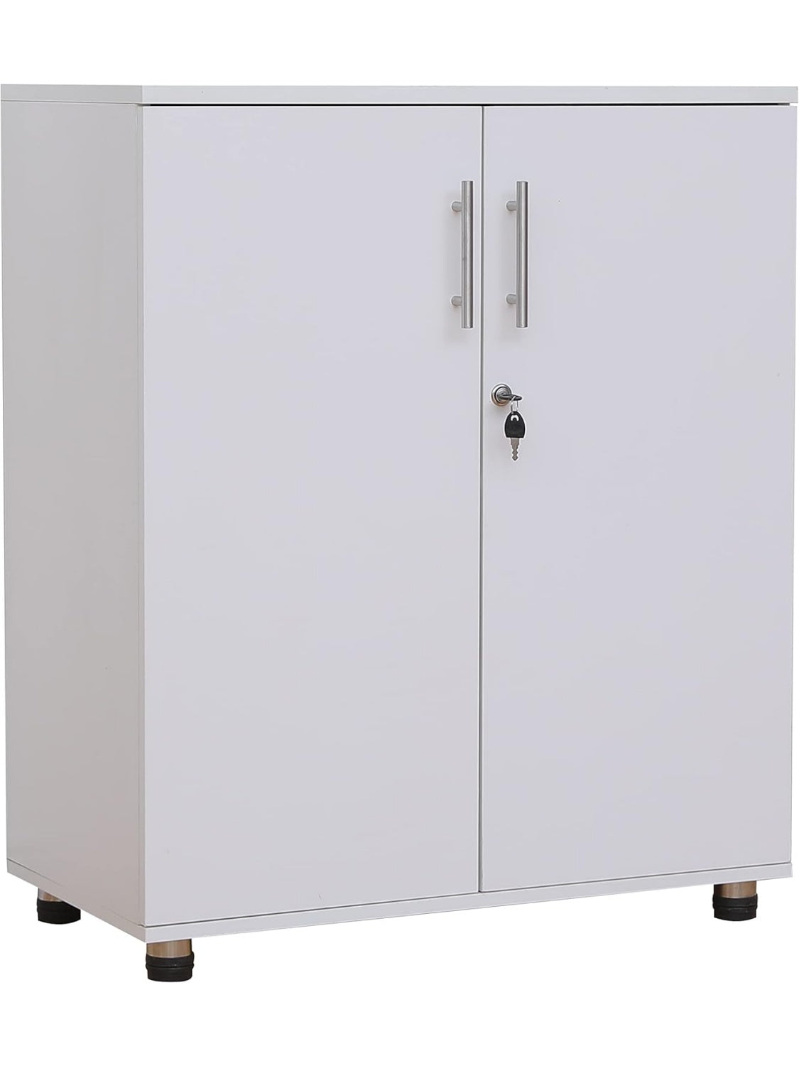 Mueble Auxiliar de Almacenamiento en Madera para Oficina y Hogar Color Blanco